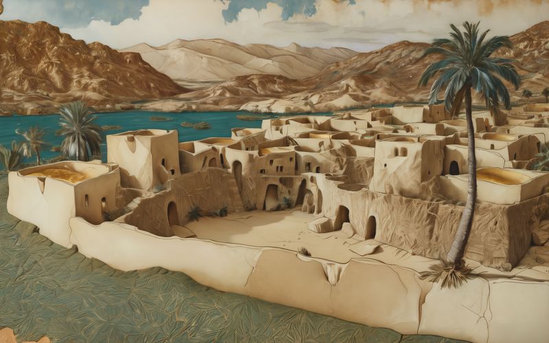 AI-painted vignette of Jericho in the Conquest & Judges era