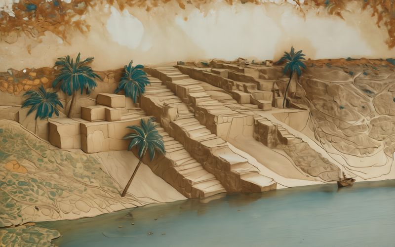 AI-painted vignette of Ur of the Chaldeans in the Patriarchs era